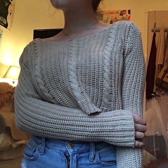 Urban Outfitters tan cropped sweater - Picture 2 of 4